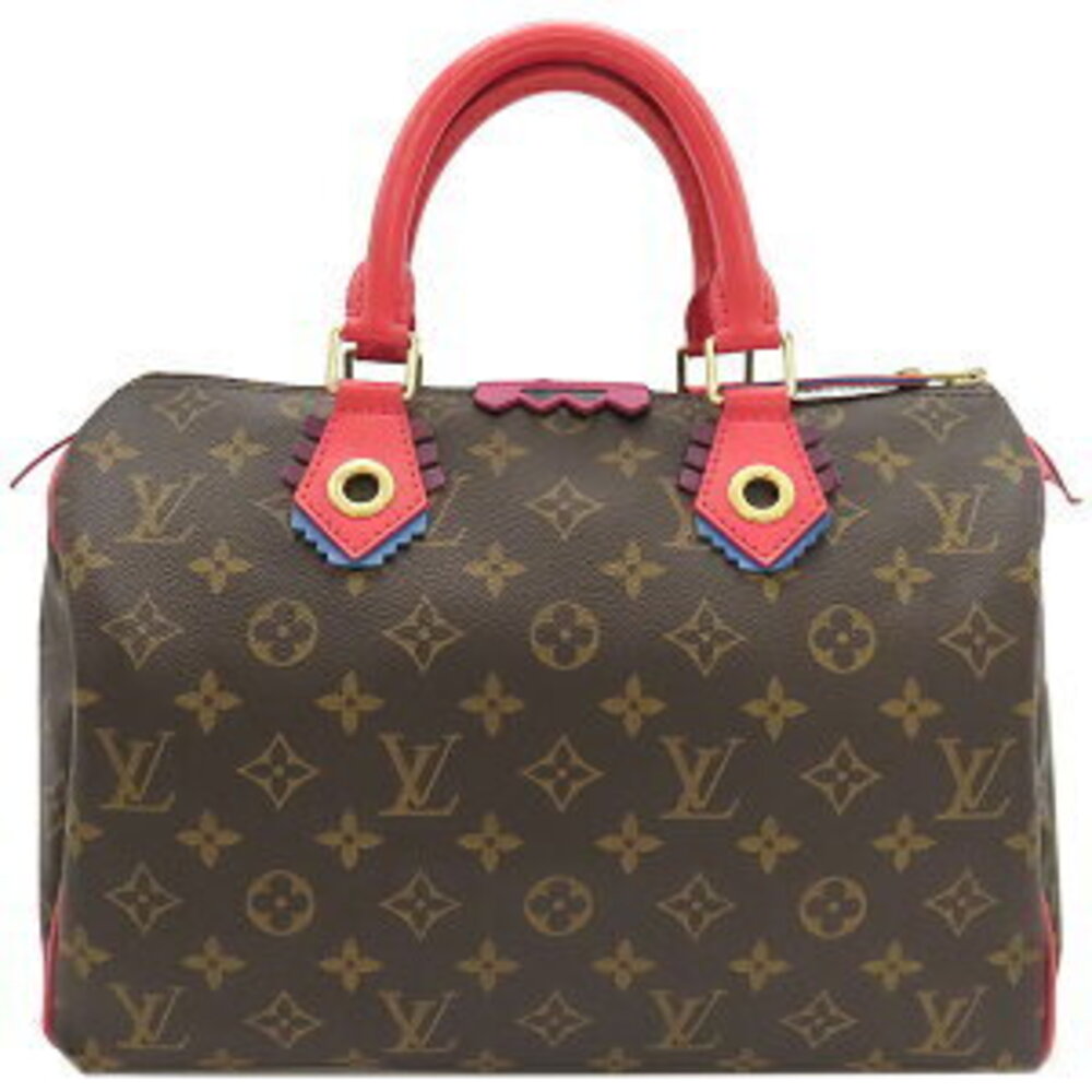 Louis Vuitton Speedy handbag flamingo Totem brown red